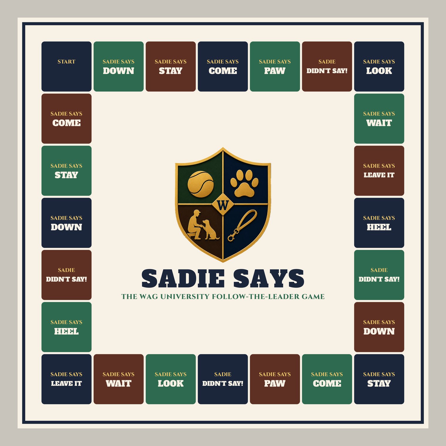 Sadie Says Board Game — design 2