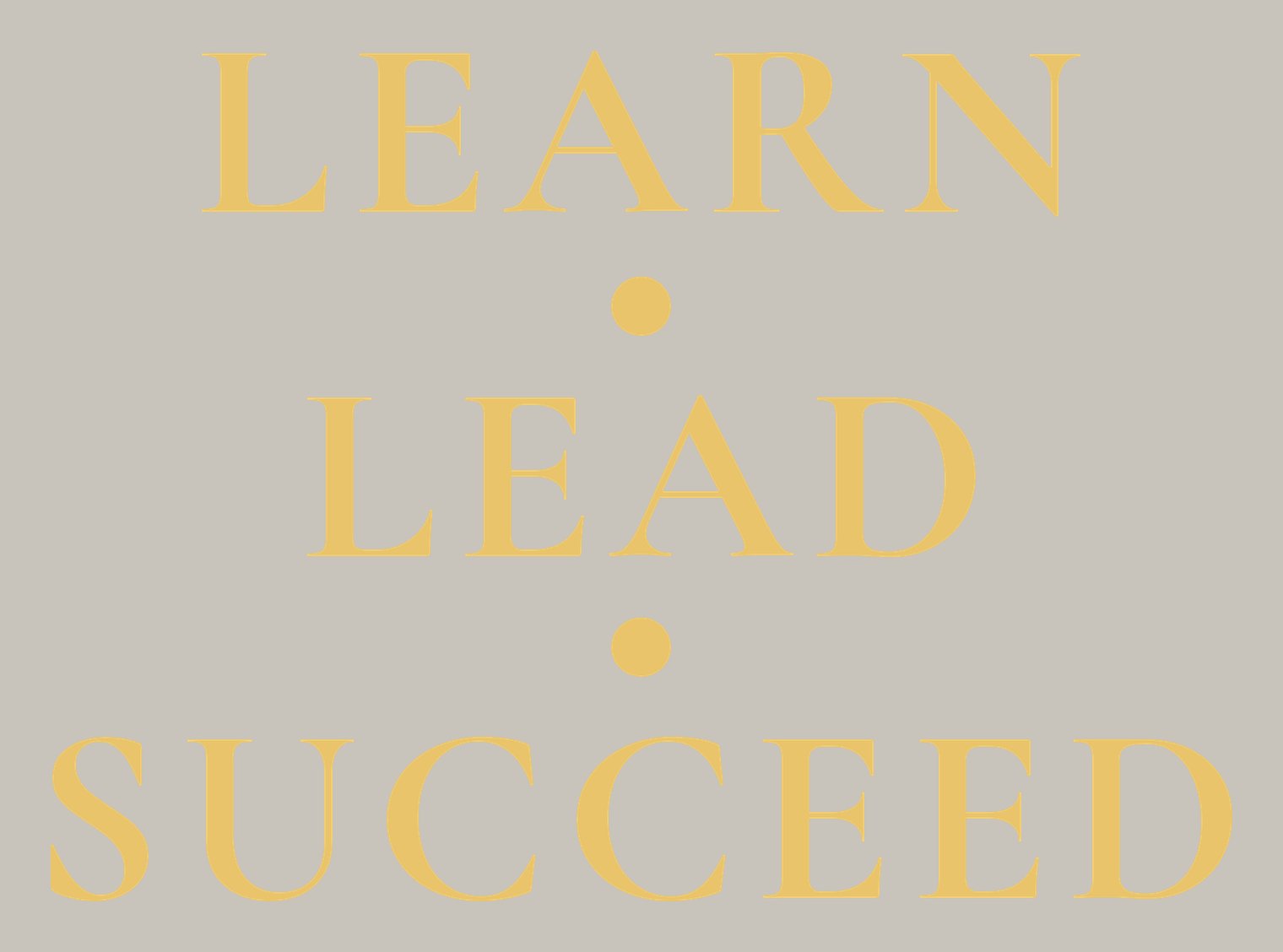 Learn • Lead • Succeed Tumbler — design 2